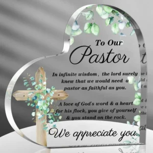 Pastor Appreciation Centerpiece - Inspirational Acrylic Gift for Religious Milestones