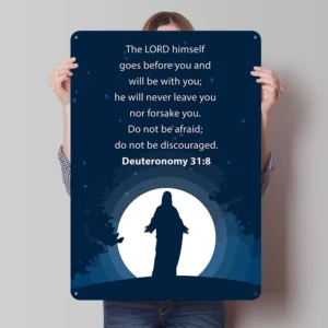 Jesus Bible Verse Quotes Metal Poster Tin Signs Wall Art Retro Custom Metal Sign for Home Decoration Gaming Room Decoration At