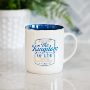 Inspirational Ceramic Coffee Mug Bible Verse Seek First the Kingdom of God Matthew 6:33 Non-Toxic Gift Devotions
