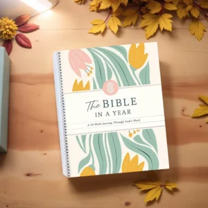 The Bible in A Year A 52-Week Study Notebook Leak-Proof Womens Bible Study Plan 52 Week Study Guide Book for Bible Lovers Gift
