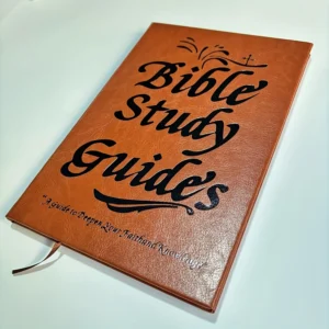 Elegant Leather Bible Study Guide and Prayer Diary - With Scripture Section - No-Date Christian Plan Book