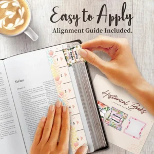 Bible Chapter Tabs Large Print Laminated Bible Study Tabs For Easy Navigation 5 Sheets Alphabet Bible Stickers Waterproof Bible