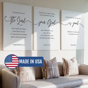 Christian Bible Scriptures LAMENTATIONS 3:22-23 Minimal Wall Art Canvas Painting Poster Picture For Living BedRoom Home Decor